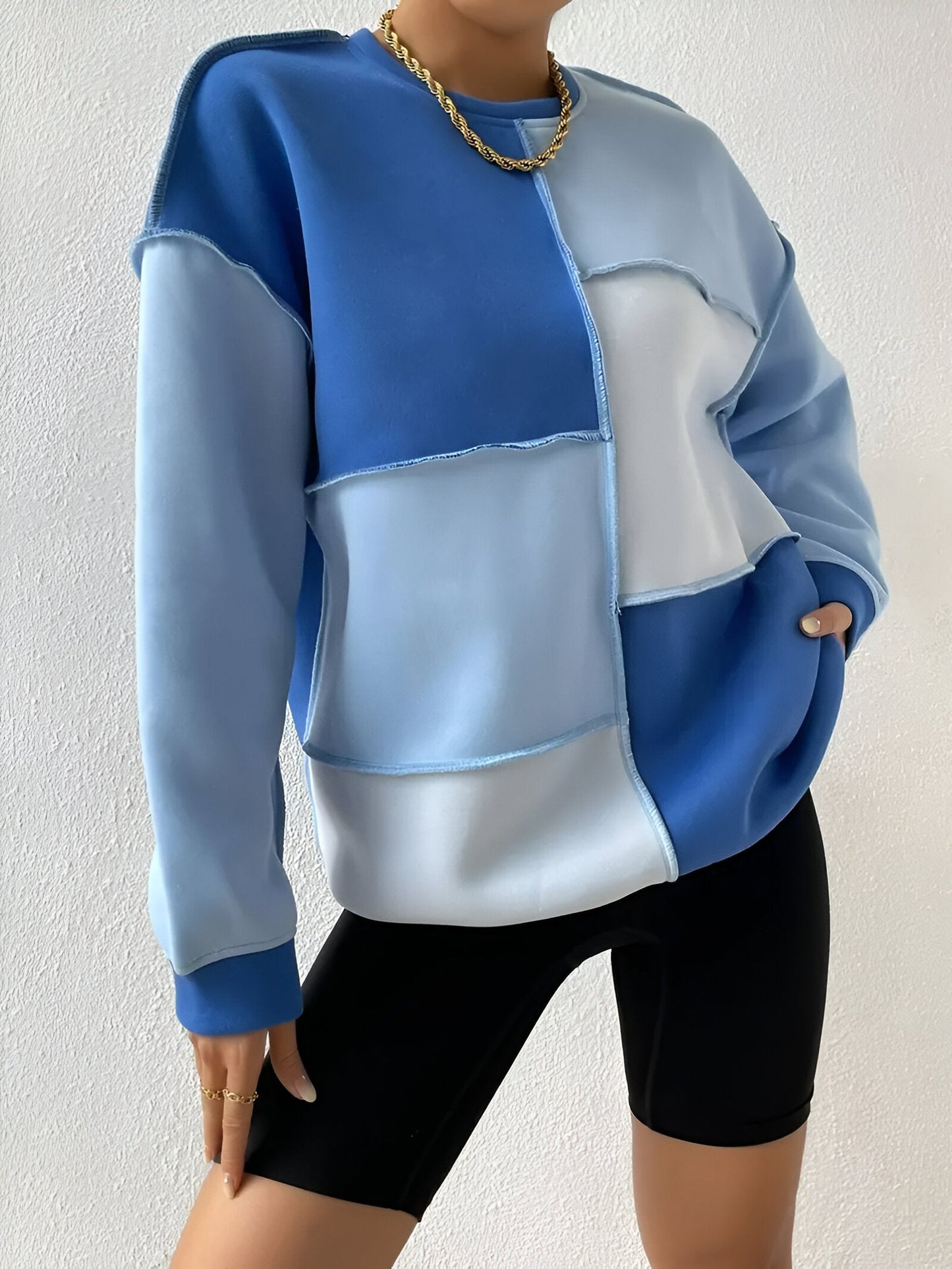 Mila | Bluza w bloki kolorów