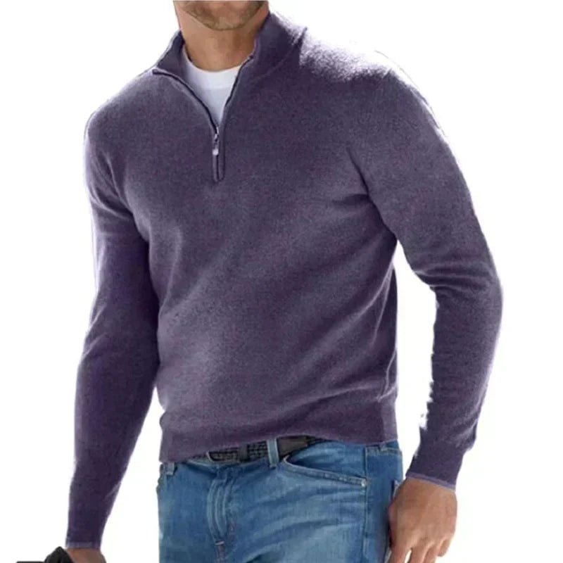 Koszulka polo Ralf - stylowy sweter męski z zamkiem błyskawicznym