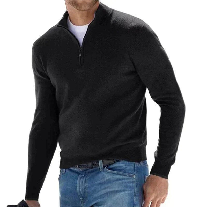 Koszulka polo Ralf - stylowy sweter męski z zamkiem błyskawicznym