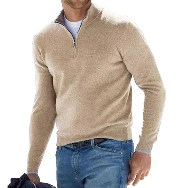 Koszulka polo Ralf - stylowy sweter męski z zamkiem błyskawicznym