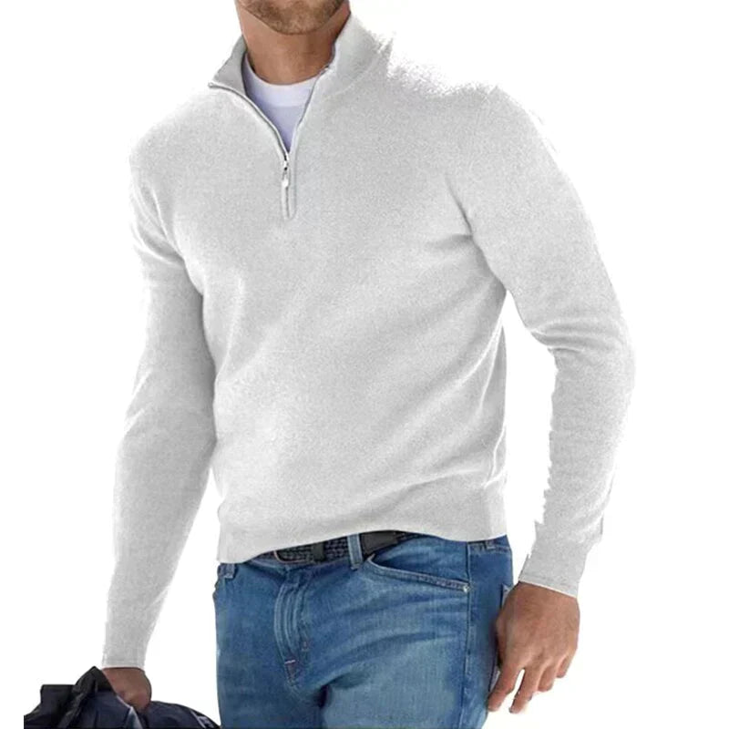 Koszulka polo Ralf - stylowy sweter męski z zamkiem błyskawicznym