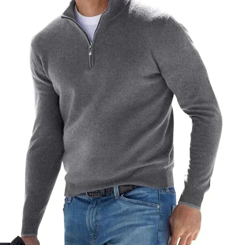 Koszulka polo Ralf - stylowy sweter męski z zamkiem błyskawicznym