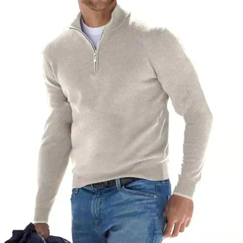 Koszulka polo Ralf - stylowy sweter męski z zamkiem błyskawicznym