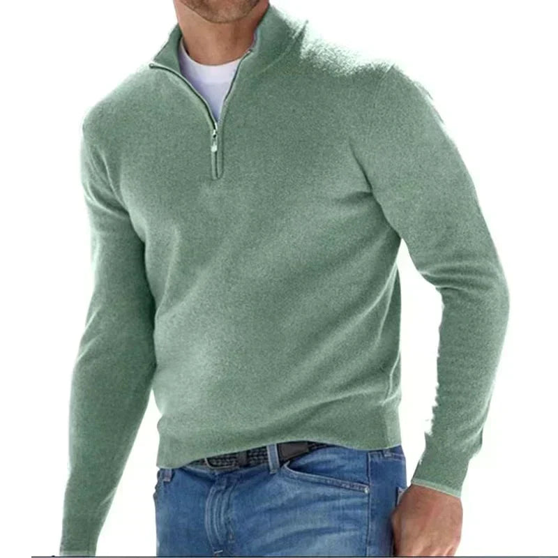 Koszulka polo Ralf - stylowy sweter męski z zamkiem błyskawicznym