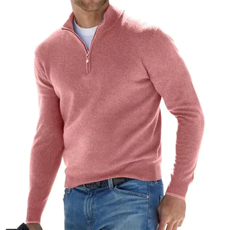 Koszulka polo Ralf - stylowy sweter męski z zamkiem błyskawicznym