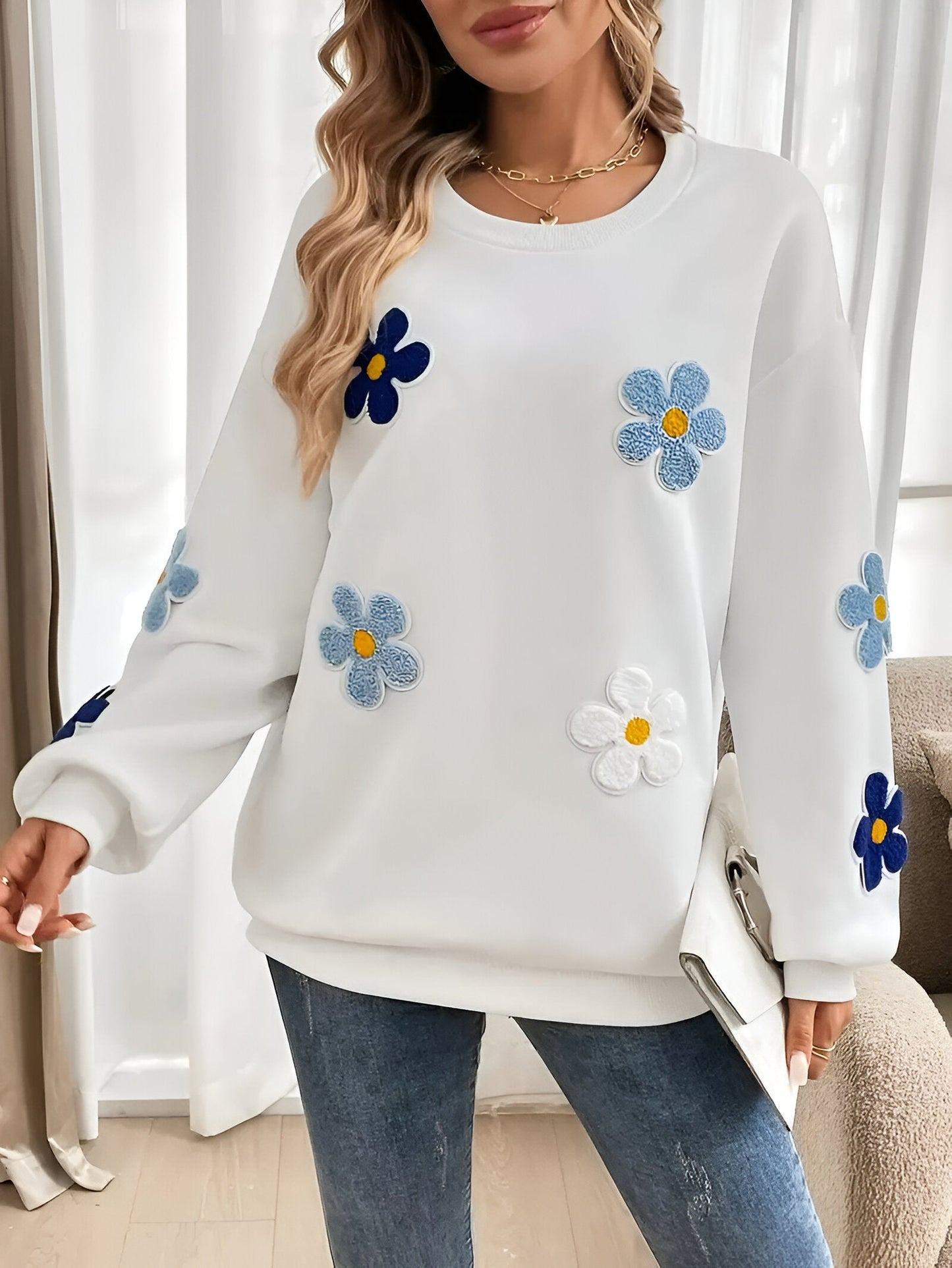 Thekla | Zimowy sweter damski w kwiat