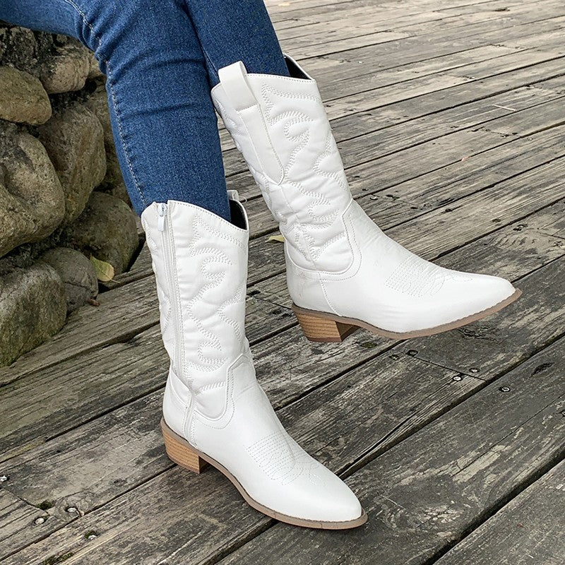 Gracie - eleganckie metaliczne buty kowbojskie