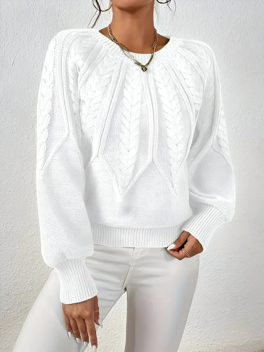 Agatha | Elegancki sweter z dzianiny kablowe