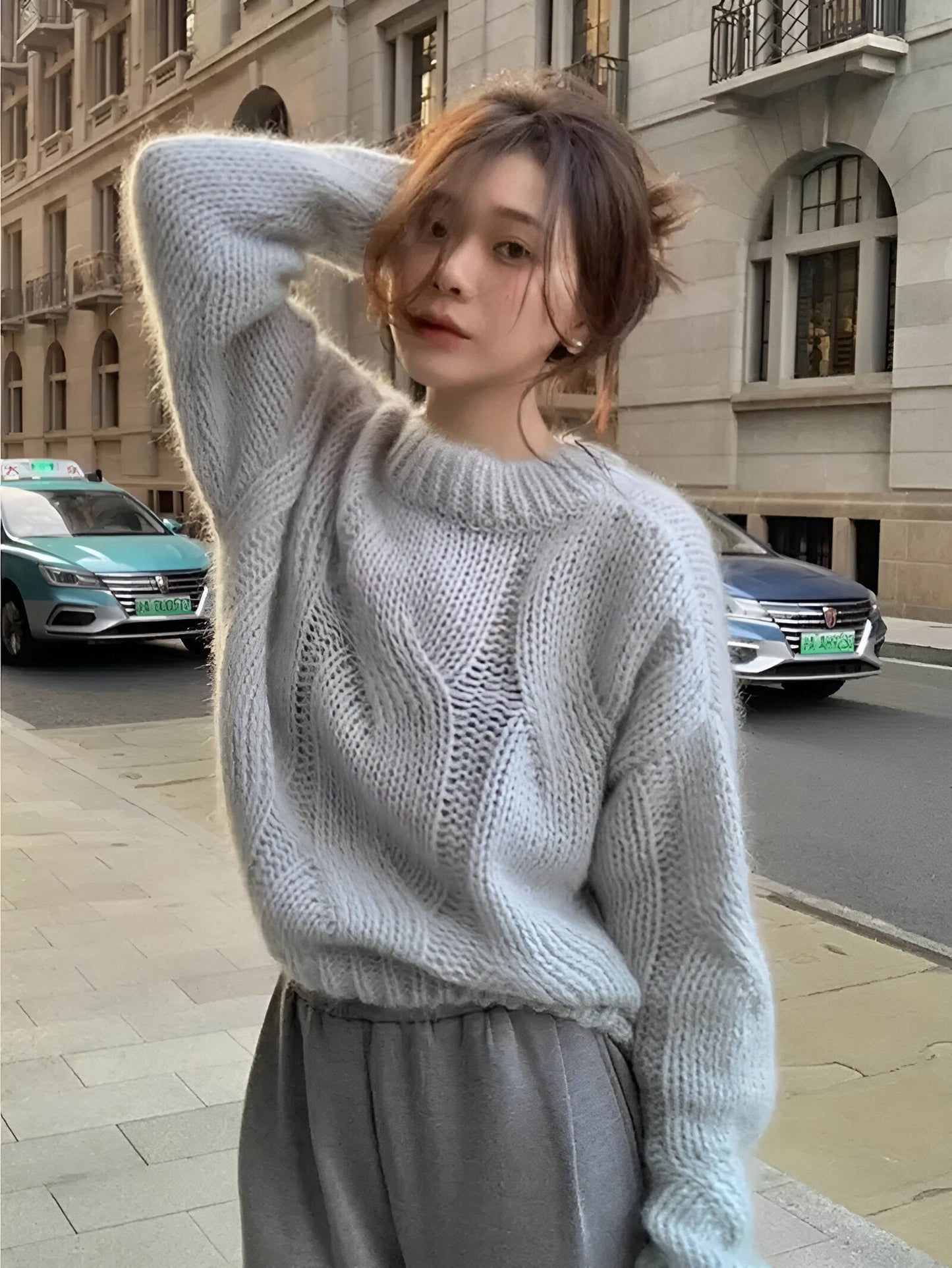 Miriam | Elegancki sweter z dzianiny w kolorze różowym