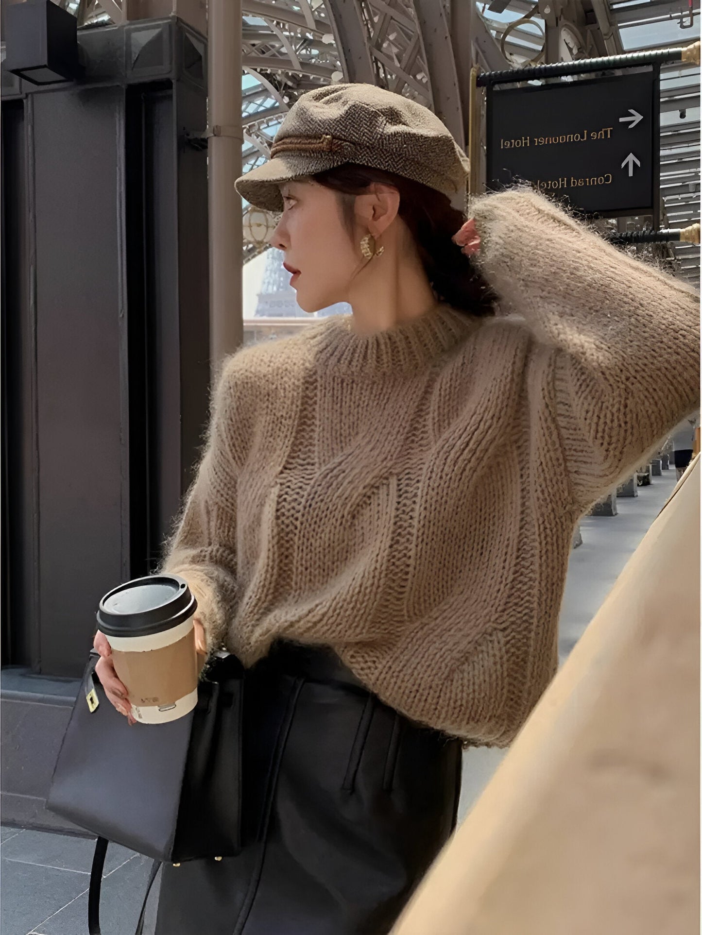 Miriam | Elegancki sweter z dzianiny w kolorze różowym