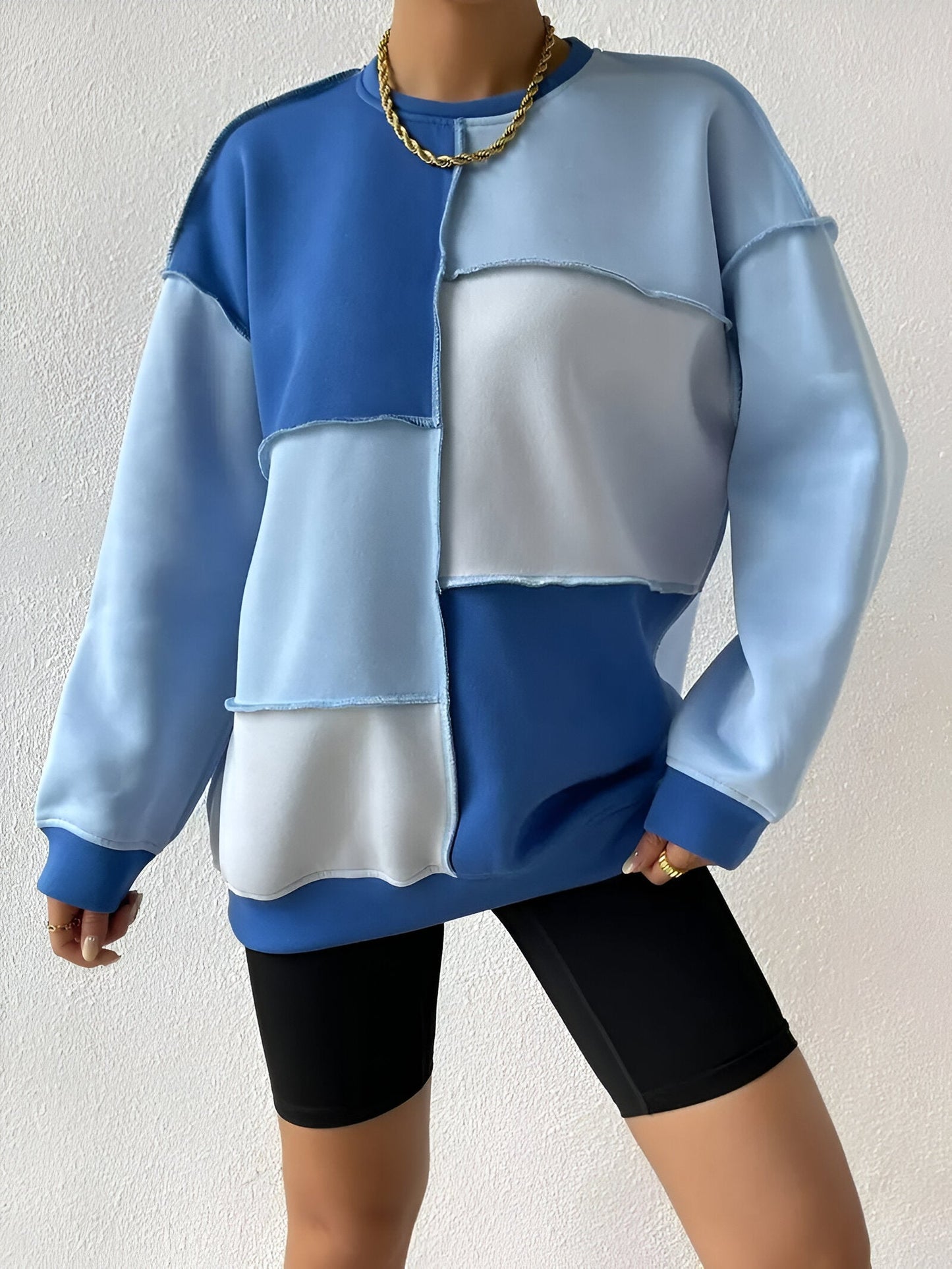 Mila | Bluza w bloki kolorów
