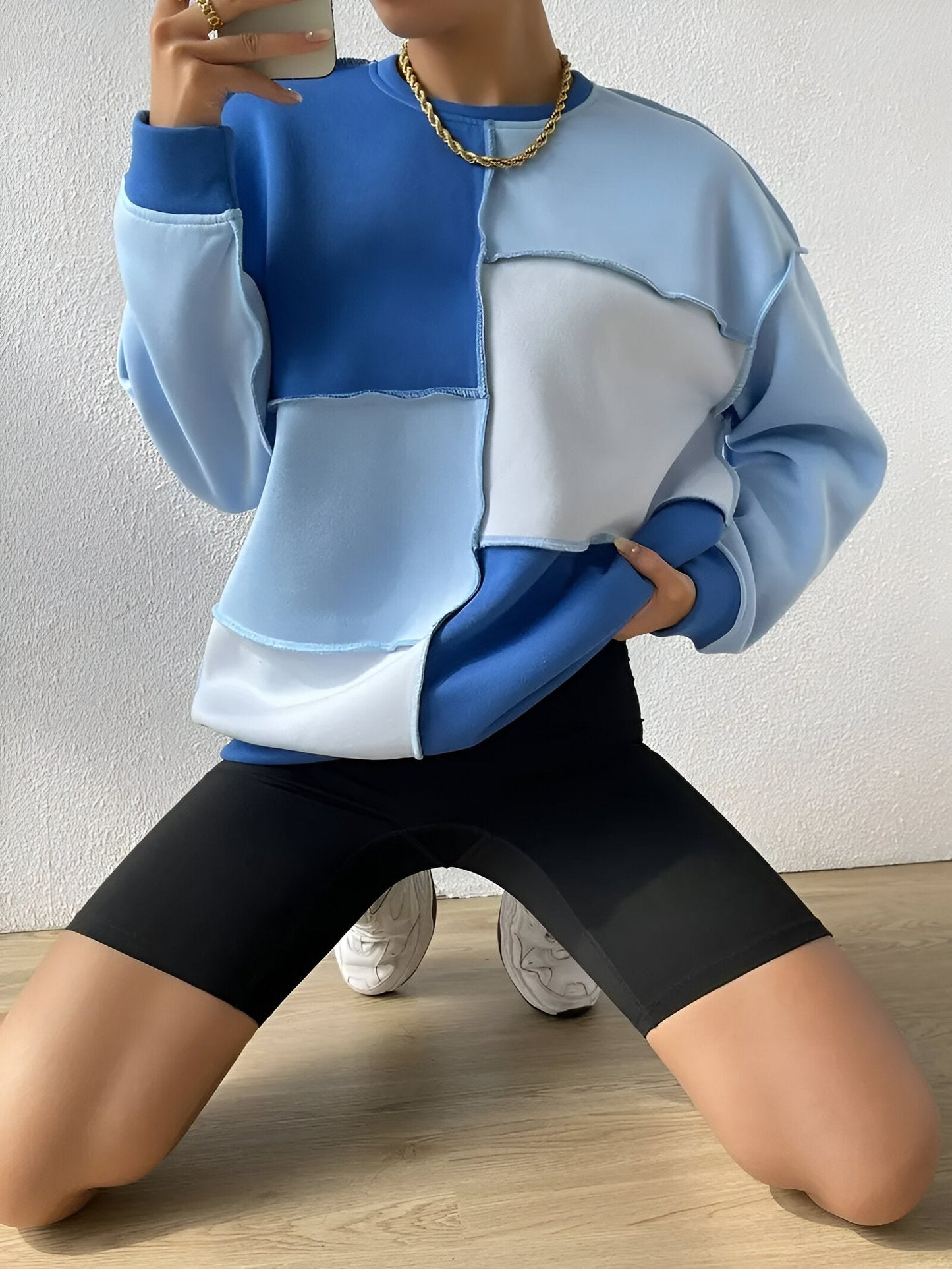 Mila | Bluza w bloki kolorów